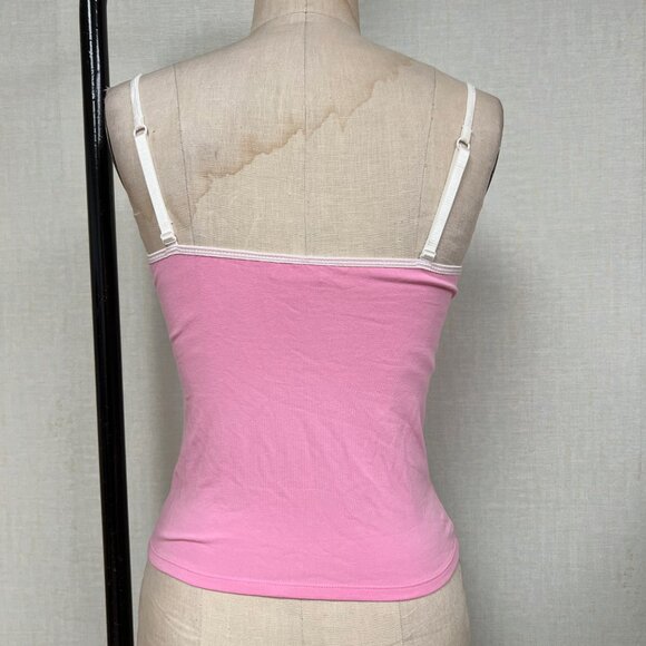 EUC Vintage 2004 Pink by Victoria's Secret Lace Trim Tank Top Size Small - Picture 4 of 6